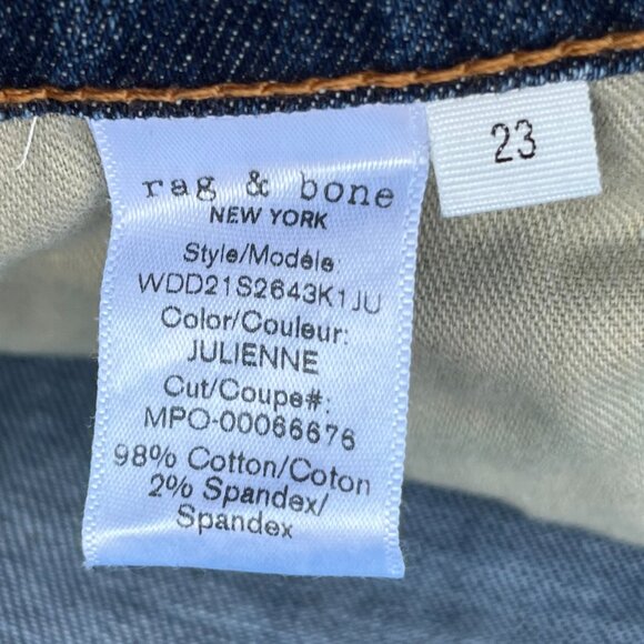 RAG & BONE JEANS JULIENNE DRE LOW RISE SLIM BOYFRIEND JEANS WOMEN’S sz 23 NWT - Picture 11 of 15